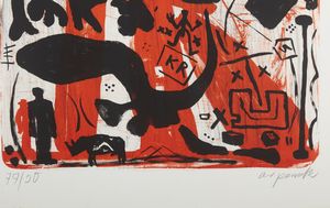 PENCK A.R. (n. 1939) : Homage to Beuys.  - Asta Asta 399 | GRAFICA MODERNA, FOTOGRAFIA E MULTIPLI D'AUTORE Online - Associazione Nazionale - Case d'Asta italiane