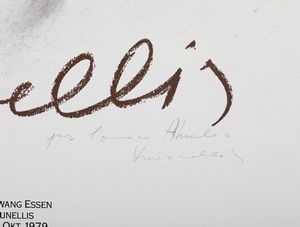 KOUNELLIS JANNIS (n. 1936) : Senza titolo.  - Asta Asta 399 | GRAFICA MODERNA, FOTOGRAFIA E MULTIPLI D'AUTORE Online - Associazione Nazionale - Case d'Asta italiane