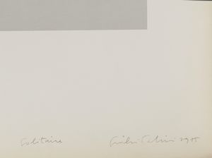 PAOLINI GIULIO (n. 1940) : Solitaire.  - Asta Asta 399 | GRAFICA MODERNA, FOTOGRAFIA E MULTIPLI D'AUTORE Online - Associazione Nazionale - Case d'Asta italiane