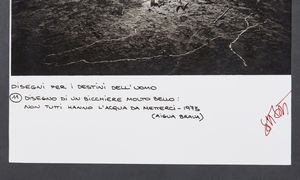SOTTSASS ETTORE (1917 - 2007) : I disegni per i destini dell'uomo. 11 - Disegno di un bicchiere molto bello: non tutti hanno l'acqua da metterci, 1973 (Aigua Brava).  - Asta Asta 399 | GRAFICA MODERNA, FOTOGRAFIA E MULTIPLI D'AUTORE Online - Associazione Nazionale - Case d'Asta italiane