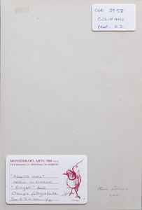 CUSIMANO MARIO : Lotto composto da n. 6 fotografie. Ascolta uomo.  - Asta Asta 399 | GRAFICA MODERNA, FOTOGRAFIA E MULTIPLI D'AUTORE Online - Associazione Nazionale - Case d'Asta italiane