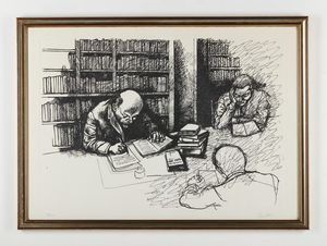 GUTTUSO RENATO (1912 - 1987) : Senza titolo.  - Asta Asta 399 | GRAFICA MODERNA, FOTOGRAFIA E MULTIPLI D'AUTORE Online - Associazione Nazionale - Case d'Asta italiane