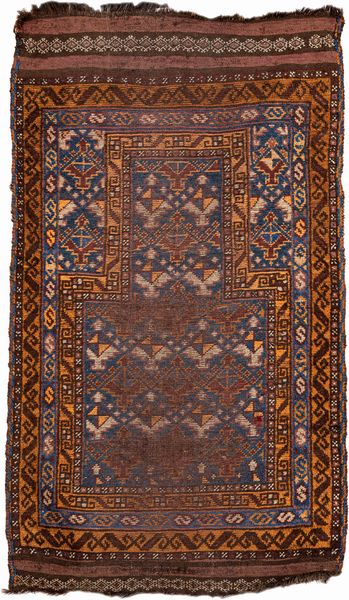 Tappeto Baluchistan da preghiera  - Asta Antiquariato - Mobili, Tappeti, Sculture e Oggetti d'Arte - Associazione Nazionale - Case d'Asta italiane