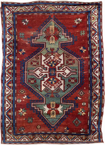 Tappeto anatolico fondo rosso, fine XIX/inizi XX secolo  - Asta Antiquariato - Mobili, Tappeti, Sculture e Oggetti d'Arte - Associazione Nazionale - Case d'Asta italiane