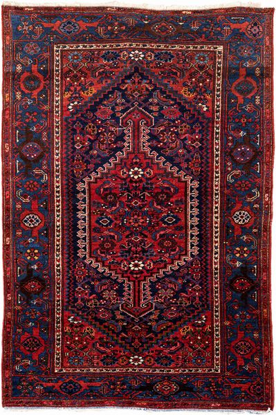 Tappeto persiano Zanjan fondo rosso  - Asta Antiquariato - Mobili, Tappeti, Sculture e Oggetti d'Arte - Associazione Nazionale - Case d'Asta italiane