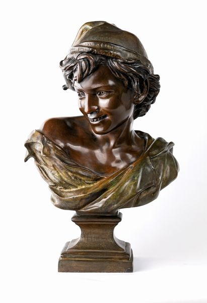 Jean-Baptiste Carpeaux, Probabilmente d'apres : Giovane napoletano sorridente  - Asta Antiquariato - Mobili, Tappeti, Sculture e Oggetti d'Arte - Associazione Nazionale - Case d'Asta italiane