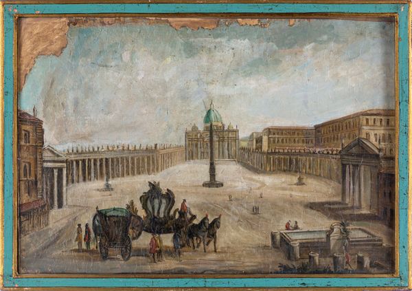 PITTORE DEL XIX SECOLO : a) L'Abside di Santa Maria Maggiore  b) Piazza San Pietro  - Asta Antiquariato - Mobili, Tappeti, Sculture e Oggetti d'Arte - Associazione Nazionale - Case d'Asta italiane