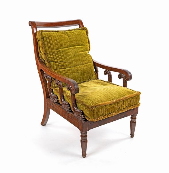 Poltrona da riposo in mogano, prima metà del XIX secolo  - Asta Antiquariato - Mobili, Tappeti, Sculture e Oggetti d'Arte - Associazione Nazionale - Case d'Asta italiane