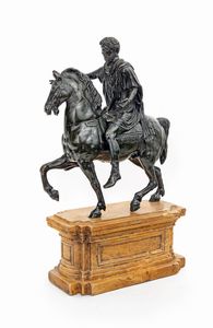 Giovanni Zoffoli, - Monumento equestre a Marco Aurelio in bronzo brunito, Roma, fine del XVIII/inizi del XIX secolo
