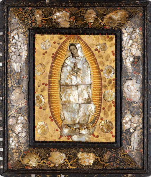 Miguel Gonzalez : Vergine di Guadalupe con incrostature in madreperla.  - Asta Dipinti Antichi e del XIX Secolo - Associazione Nazionale - Case d'Asta italiane