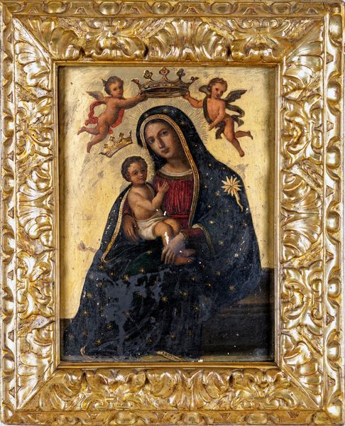 SCUOLA ROMANA DEL XVII SECOLO : Madonna col Bambino  - Asta Dipinti Antichi e del XIX Secolo - Associazione Nazionale - Case d'Asta italiane