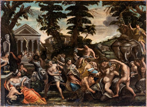 PITTORE ROMANO DEL XVII SECOLO : Baccanale  - Asta Dipinti Antichi e del XIX Secolo - Associazione Nazionale - Case d'Asta italiane