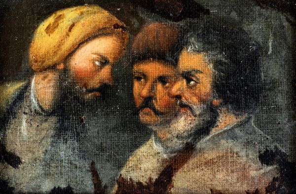 SCUOLA LOMBARDA DEL XVII SECOLO : Coppia di tele con figure a mezzo busto  - Asta Dipinti Antichi e del XIX Secolo - Associazione Nazionale - Case d'Asta italiane