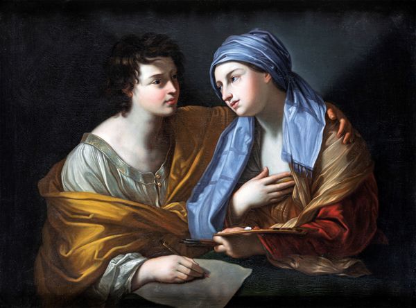 Guido Reni, Seguace di : Coppia di dipinti con allegorie delle arti  - Asta Dipinti Antichi e del XIX Secolo - Associazione Nazionale - Case d'Asta italiane