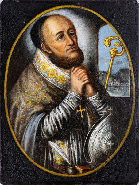 Pittore della fine del  XVIII secolo : San Benedetto da Norcia  - Asta Dipinti Antichi e del XIX Secolo - Associazione Nazionale - Case d'Asta italiane