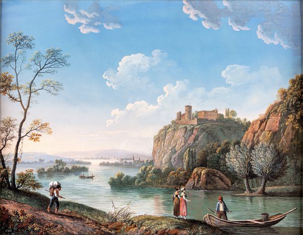 PITTORE DEL XIX SECOLO : Vedute di lago  - Asta Dipinti Antichi e del XIX Secolo - Associazione Nazionale - Case d'Asta italiane