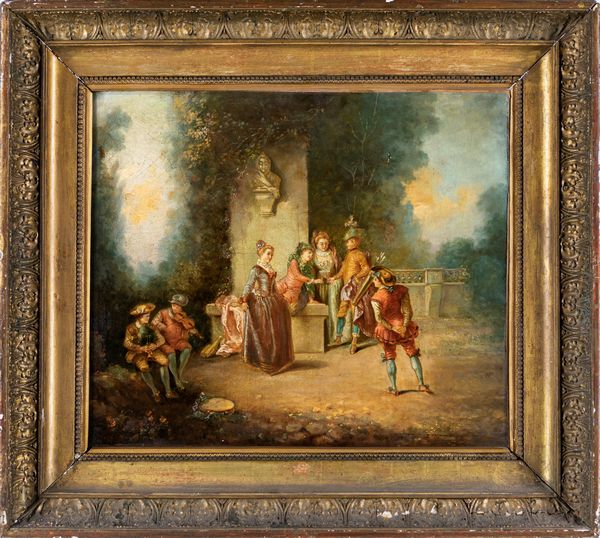 Pittore degli inizi del XX secolo : La comdie franaise  - Asta Dipinti Antichi e del XIX Secolo - Associazione Nazionale - Case d'Asta italiane