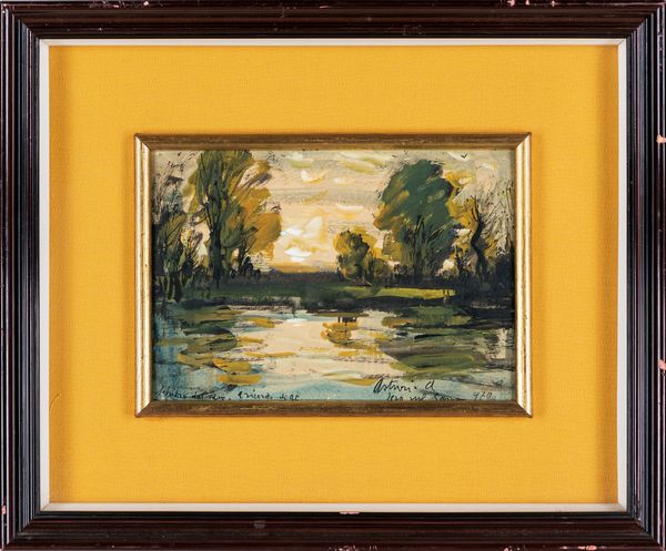 Antonio Asturi : Sera sul Sarno  - Asta Dipinti Antichi e del XIX Secolo - Associazione Nazionale - Case d'Asta italiane