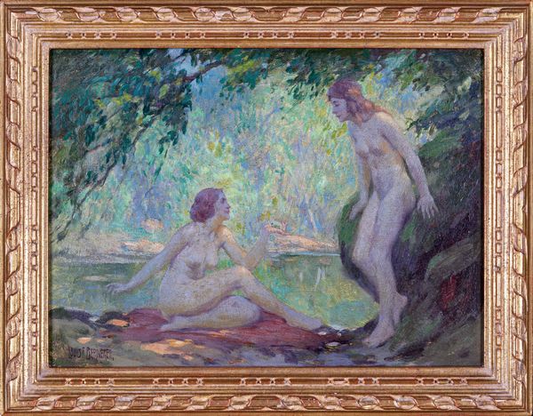 Louis Frederick Bernecker : Due bagnanti  - Asta Dipinti Antichi e del XIX Secolo - Associazione Nazionale - Case d'Asta italiane