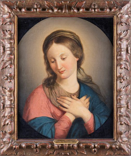 Giuseppe Carnovali detto Il Piccio, Bottega di : Vergine annunciata  - Asta Dipinti Antichi e del XIX Secolo - Associazione Nazionale - Case d'Asta italiane