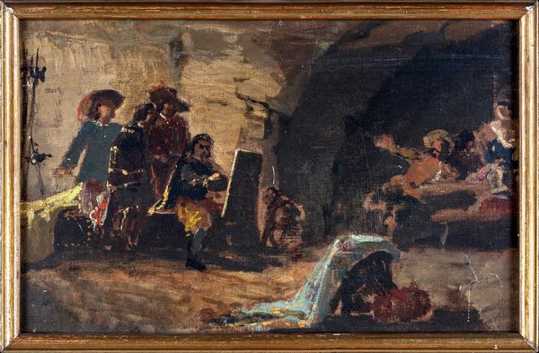 TEOFILO PATINI : Lo studio di Salvator Rosa  - Asta Dipinti Antichi e del XIX Secolo - Associazione Nazionale - Case d'Asta italiane