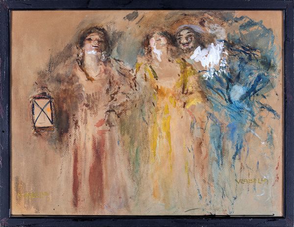 Vincenzo la Bella : Festa di carnevale  - Asta Dipinti Antichi e del XIX Secolo - Associazione Nazionale - Case d'Asta italiane