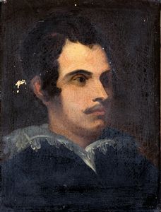 PITTORE DEL XIX SECOLO : Coppia di dipinti con i ritratti di Antonio Canova e Gian Lorenzo Bernini  - Asta Dipinti Antichi e del XIX Secolo - Associazione Nazionale - Case d'Asta italiane