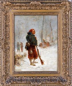 Alphonse-Marie-Adolphe de Neuville - Soldato nella neve