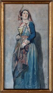 Enrico Gamba : Costumi teatrali  - Asta Dipinti Antichi e del XIX Secolo - Associazione Nazionale - Case d'Asta italiane