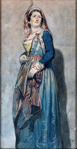 Enrico Gamba : Costumi teatrali  - Asta Dipinti Antichi e del XIX Secolo - Associazione Nazionale - Case d'Asta italiane