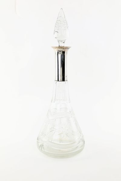 Bottiglia in cristallo con tappo  - Asta Argenti Antichi e da Collezione - Associazione Nazionale - Case d'Asta italiane