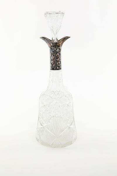 Bottiglia in cristallo con tappo  - Asta Argenti Antichi e da Collezione - Associazione Nazionale - Case d'Asta italiane