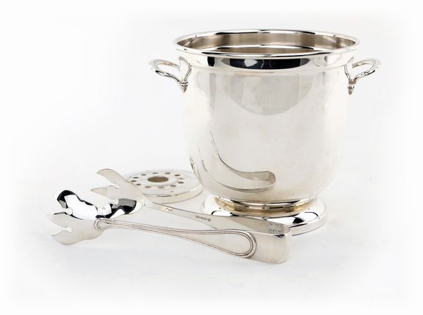 Secchiello portaghiaccio, argentiere Greggio e pinza  - Asta Argenti Antichi e da Collezione - Associazione Nazionale - Case d'Asta italiane