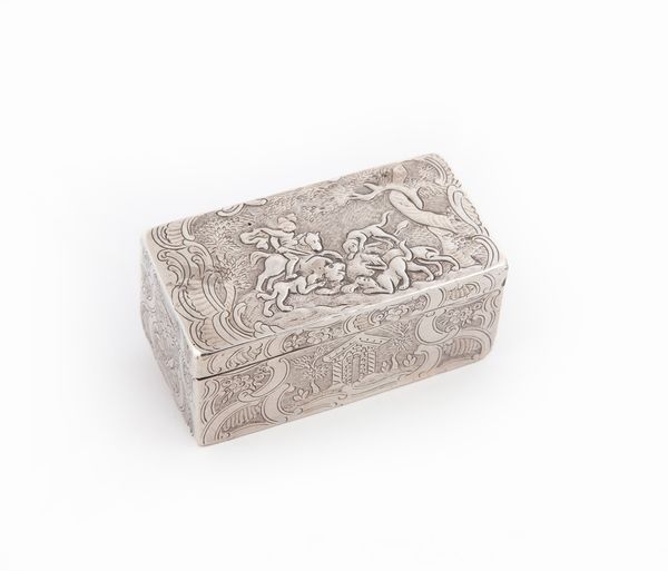 Tabacchiera rettangolare in argento, Germania (?), XVIII secolo  - Asta Argenti Antichi e da Collezione - Associazione Nazionale - Case d'Asta italiane