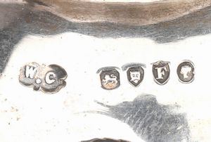 Calamaio in argento, Londra, regina Vittoria, argentiere W.S.  - Asta Argenti Antichi e da Collezione - Associazione Nazionale - Case d'Asta italiane