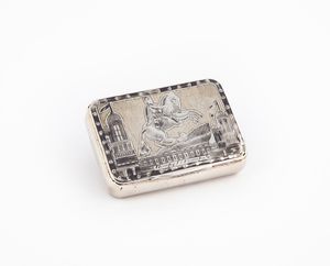 Portasigarette in argento niellato, Russia  - Asta Argenti Antichi e da Collezione - Associazione Nazionale - Case d'Asta italiane