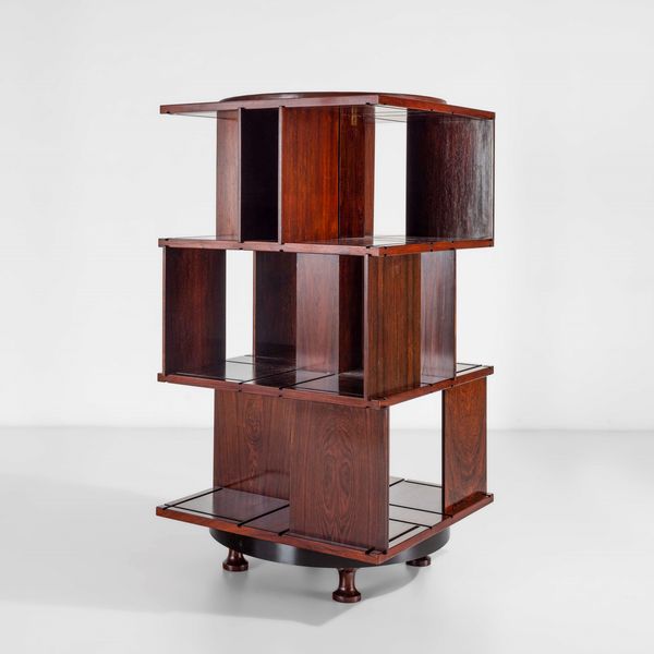 GIANFRANCO FRATTINI : Libreria girevole mod. 823  - Asta Design200 - Associazione Nazionale - Case d'Asta italiane