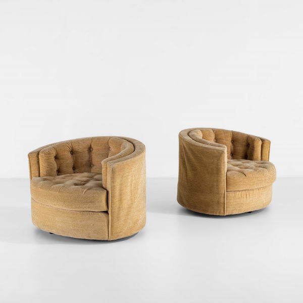 Milo Baughman : Due poltrone girevoli  - Asta Design200 - Associazione Nazionale - Case d'Asta italiane