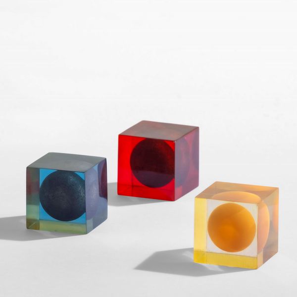 ENZO MARI : Tre Cubi scultura mod. 3018  - Asta Design200 - Associazione Nazionale - Case d'Asta italiane