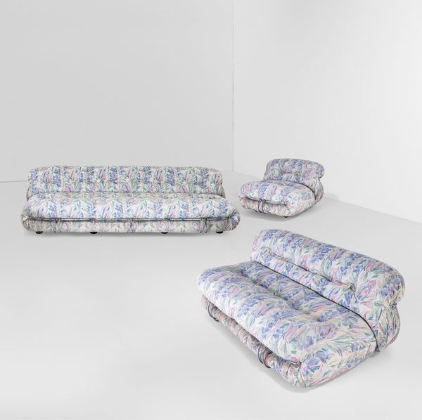 AFRA E TOBIA SCARPA : Salotto mod. Soriana  - Asta Design200 - Associazione Nazionale - Case d'Asta italiane