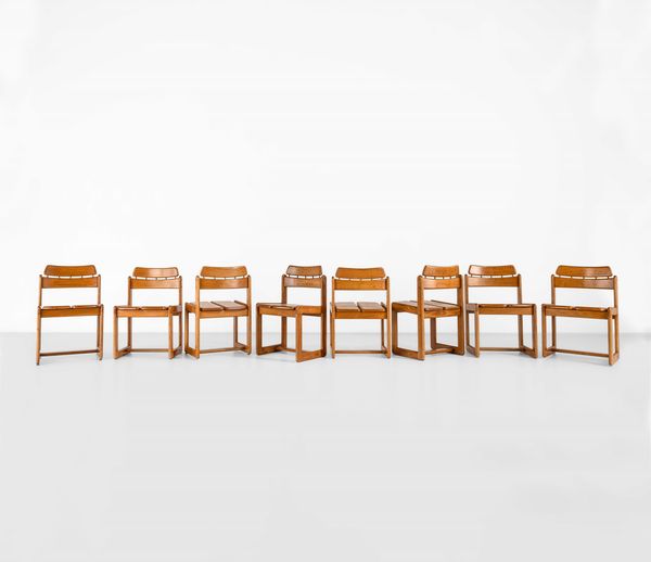 ILMARI TAPIOVAARA : Otto sedie mod. Tapiolina  - Asta Design200 - Associazione Nazionale - Case d'Asta italiane