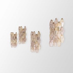 VENINI - Quattro lampade a parete della serie Poliedri