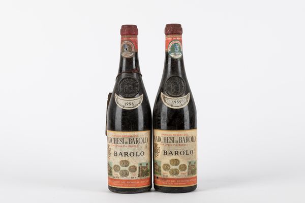 Piemonte : BaroloÂ Marchesi di Barolo 1958-1959 (2 BT)  - Asta Vini e Distillati - Associazione Nazionale - Case d'Asta italiane
