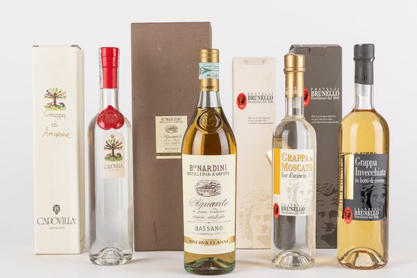 Veneto : Selezione Grappe Veneto (4 BT)  - Asta Vini e Distillati - Associazione Nazionale - Case d'Asta italiane