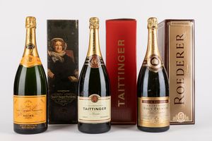 FRANCIA - Champagne Magnum: Taittinger, Louis Roederer, Veuve Clicquot (3 MG)