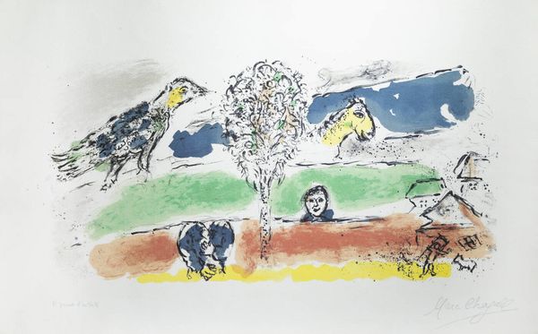 MARC CHAGALL Vitebsk (Russia) 1887 - 1985 Saint-Paul de Vence (Costa Azzurra) : Le fleuve vert  - Asta Grafica - Associazione Nazionale - Case d'Asta italiane