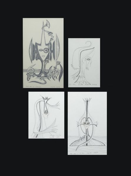 PONTE CORVO (Raffaele Pontecorvo) Roma 1910 - 1983 Torino : Lotto di quattro litografie a - 435 1971 b - 576 1974 c - 573 1974 d - 575 1974  - Asta Grafica - Associazione Nazionale - Case d'Asta italiane