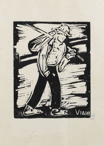 LORENZO VIANI Viareggio (LU) 1882 - 1936 Ostia (RM) : Viandante  - Asta Grafica - Associazione Nazionale - Case d'Asta italiane