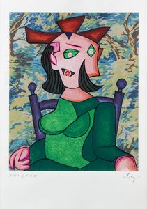 ENRICO BAJ Milano 1924 - 2003 Vergiate (VA) - Madame Picasso 1986