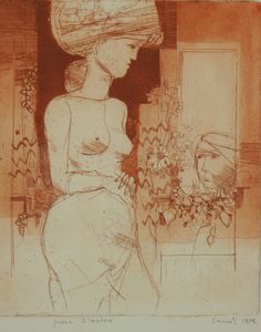 FERNANDO EANDI Torino 1926 - 2018 - Figure e fiori 1972